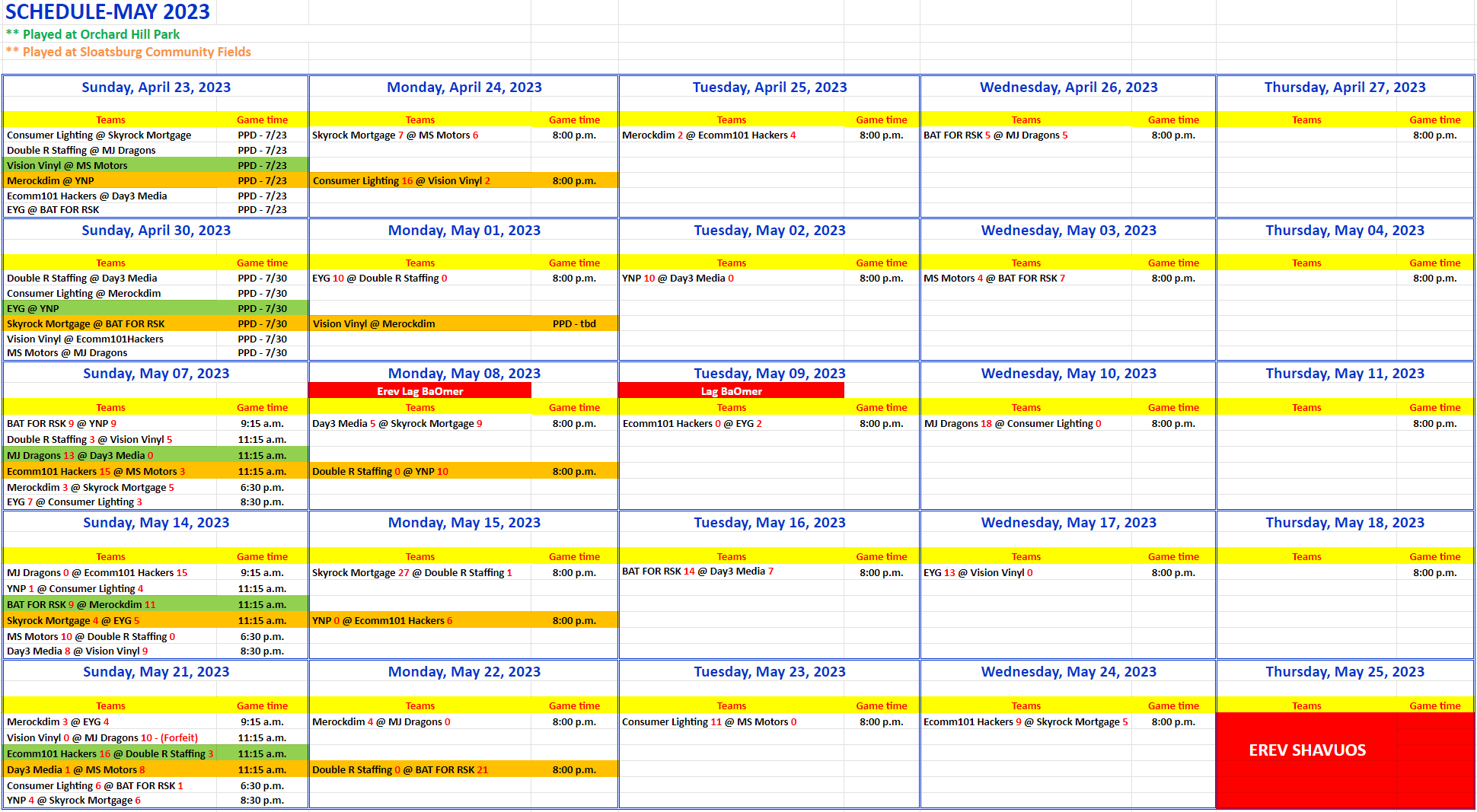 May schedule2